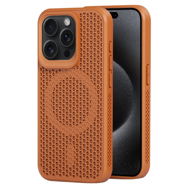 For iPhone 15 Pro Max MagSafe Magnetic Heat Dissipation Phone Case(Brown) - HoMEdemic™ 