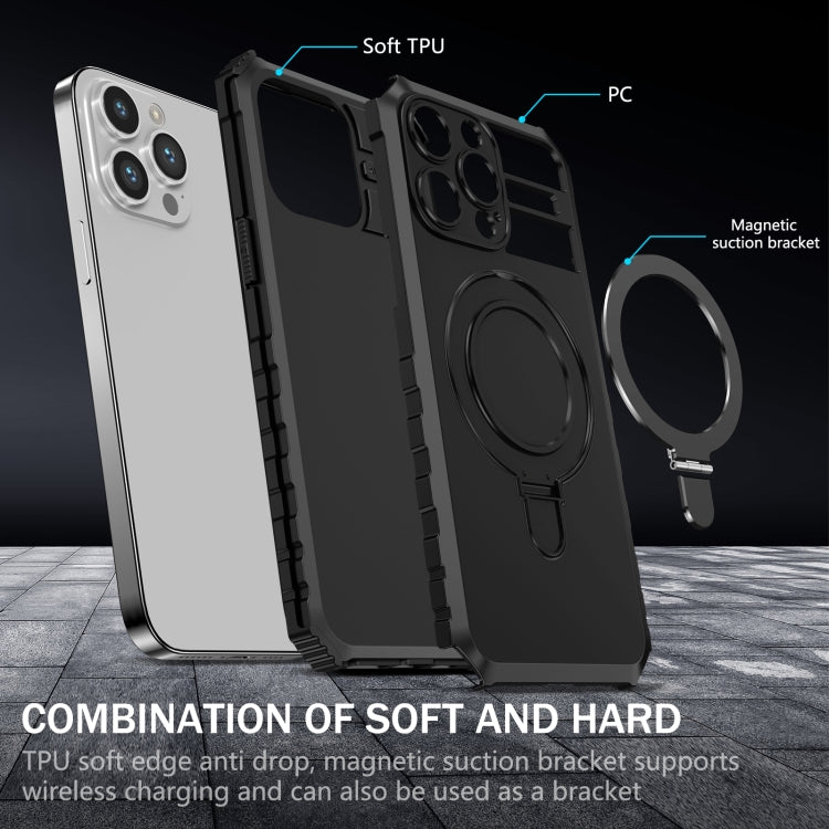 For iPhone 15 Pro Max MagSafe Magnetic Holder Phone Case(Black) - HoMEdemic™ 
