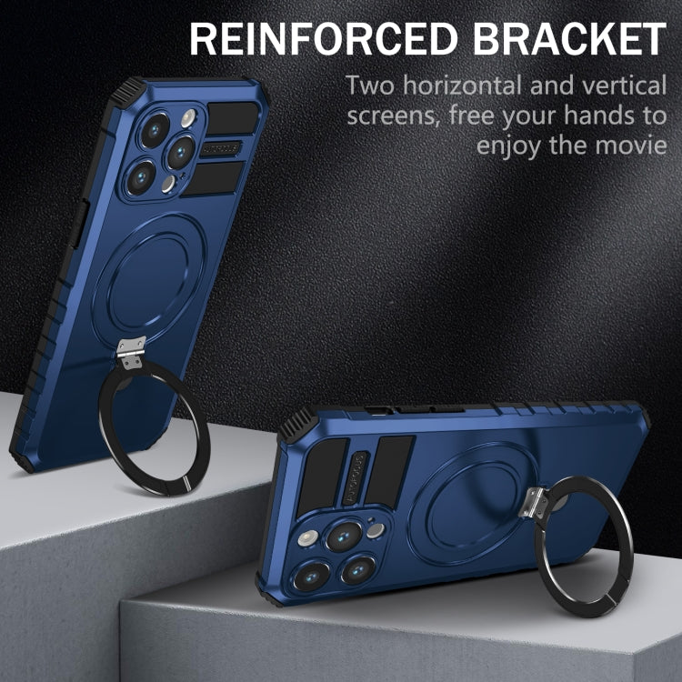 For iPhone 15 Pro Max MagSafe Magnetic Holder Phone Case(Blue) - HoMEdemic™ 