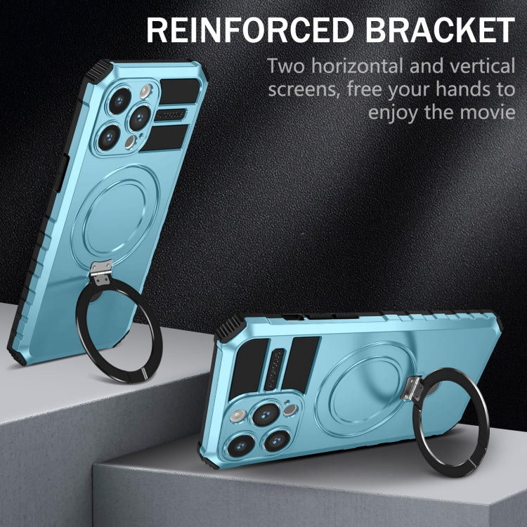 For iPhone 15 Pro Max MagSafe Magnetic Holder Phone Case(Light Blue) - HoMEdemic™ 