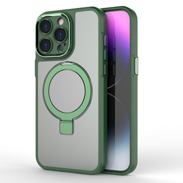 For iPhone 15 Pro Max MagSafe Magnetic Metal Holder Phone Case(Green) - HoMEdemic™ 