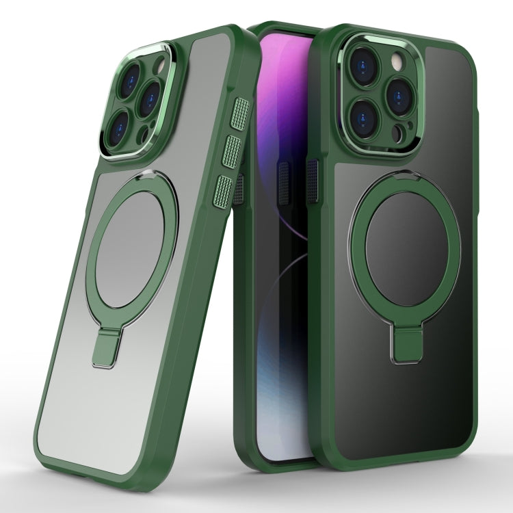 For iPhone 15 Pro Max MagSafe Magnetic Metal Holder Phone Case(Green) - HoMEdemic™ 