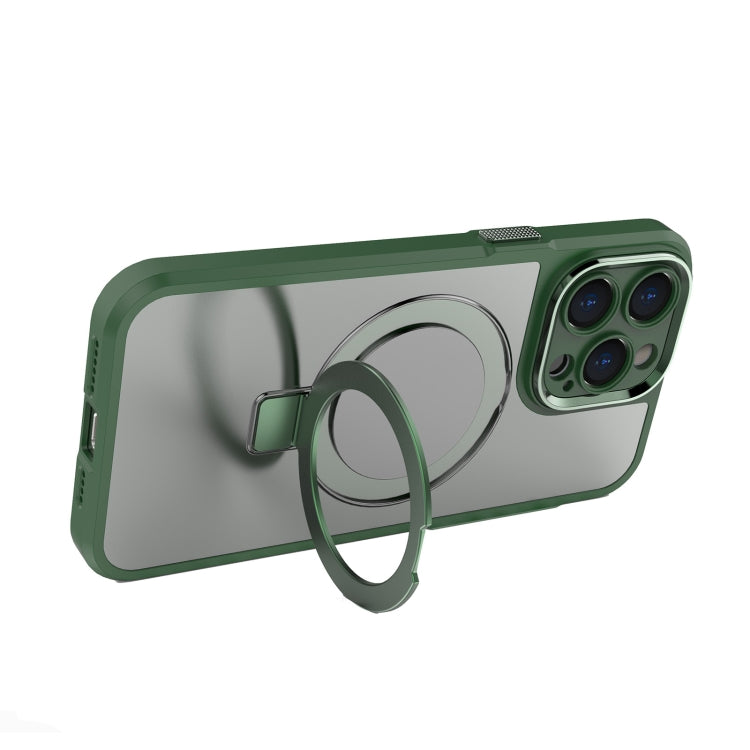 For iPhone 15 Pro Max MagSafe Magnetic Metal Holder Phone Case(Green) - HoMEdemic™ 