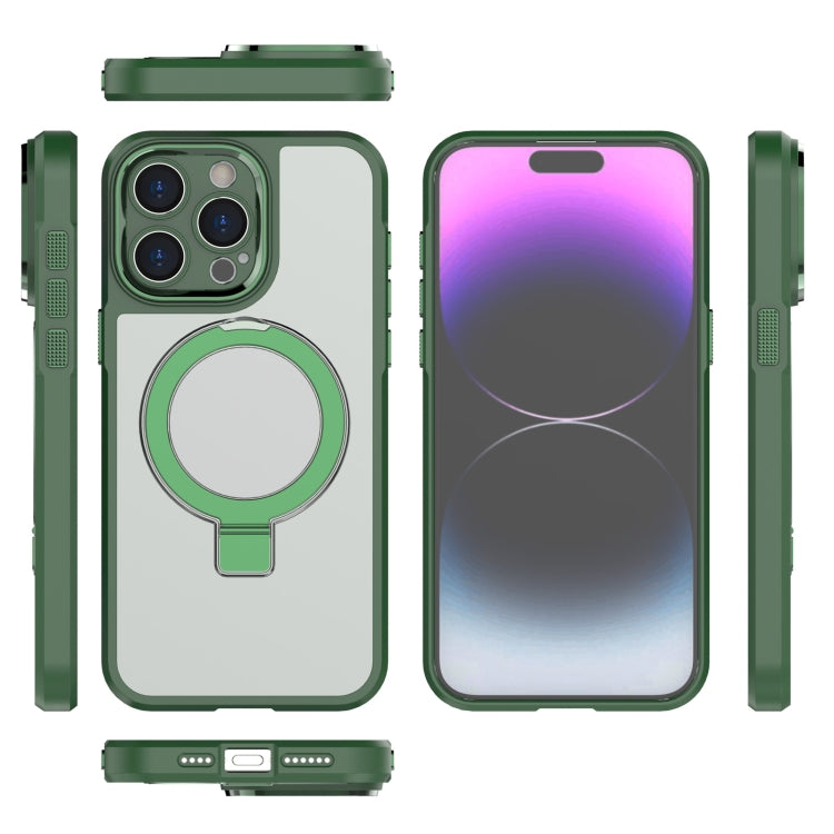 For iPhone 15 Pro Max MagSafe Magnetic Metal Holder Phone Case(Green) - HoMEdemic™ 