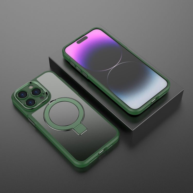 For iPhone 15 Pro Max MagSafe Magnetic Metal Holder Phone Case(Green) - HoMEdemic™ 