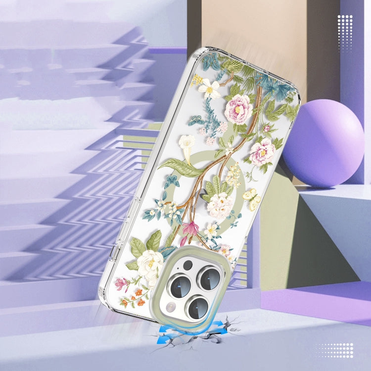 For iPhone 15 Pro Max MagSafe Magnetic TPU Phone Case(Blue Hydrangea Ball) - HoMEdemic™ 