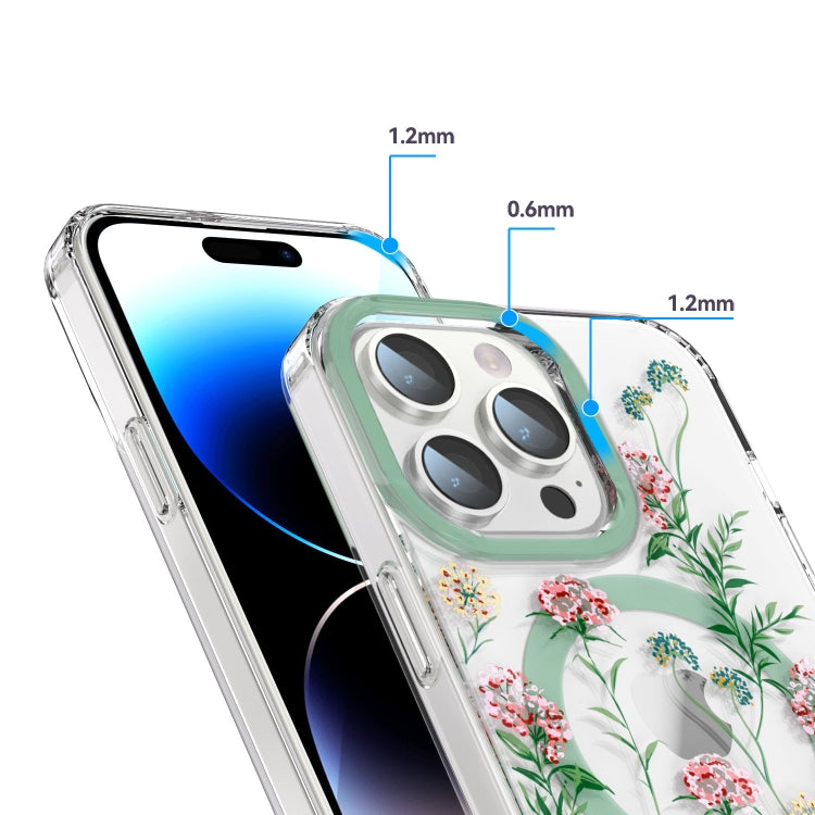 For iPhone 15 Pro Max MagSafe Magnetic TPU Phone Case(Vine Rose) - HoMEdemic™ 