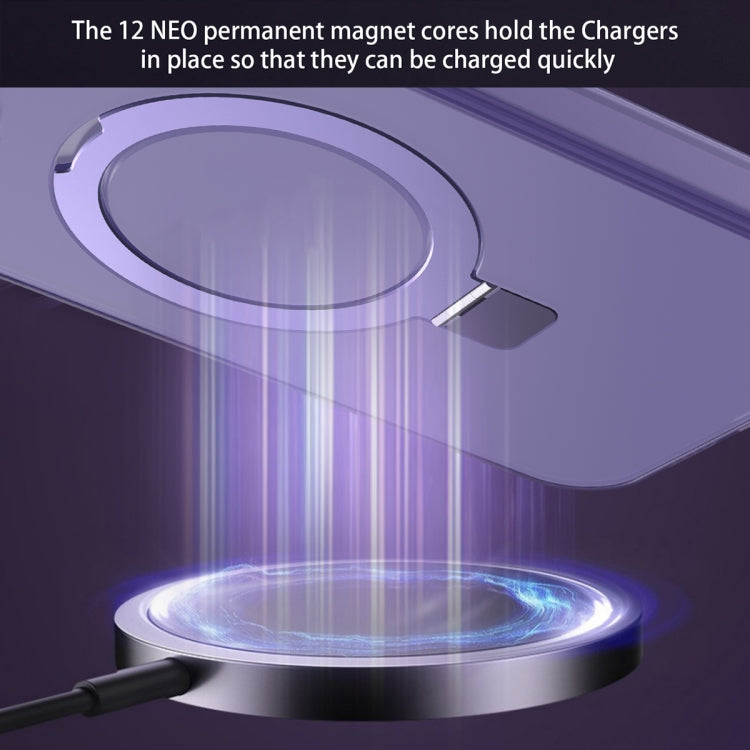 For iPhone 15 Pro Max MagSafe Metal Holder Frosted Translucent Phone Case(Black) - HoMEdemic™ 