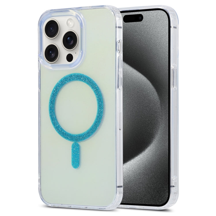For iPhone 15 Pro Max Magic Diamond Blu-ray MagSafe Phone Case(Blue) - HoMEdemic™ 