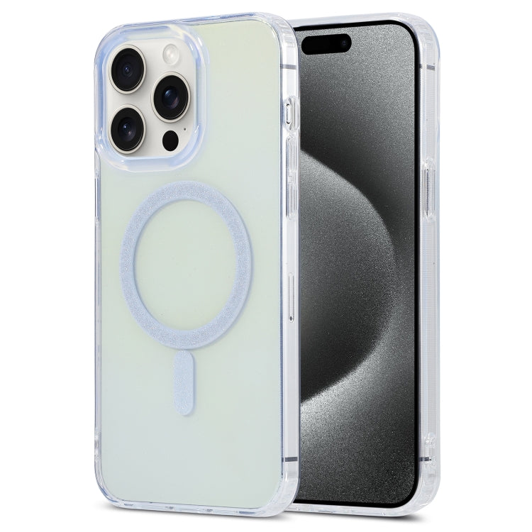 For iPhone 15 Pro Max Magic Diamond Blu-ray MagSafe Phone Case(White) - HoMEdemic™ 