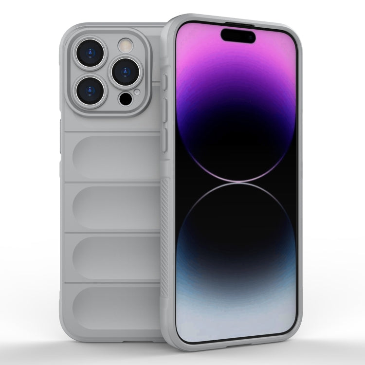 For iPhone 15 Pro Max Magic Shield TPU + Flannel Phone Case(Grey) - HoMEdemic™ 