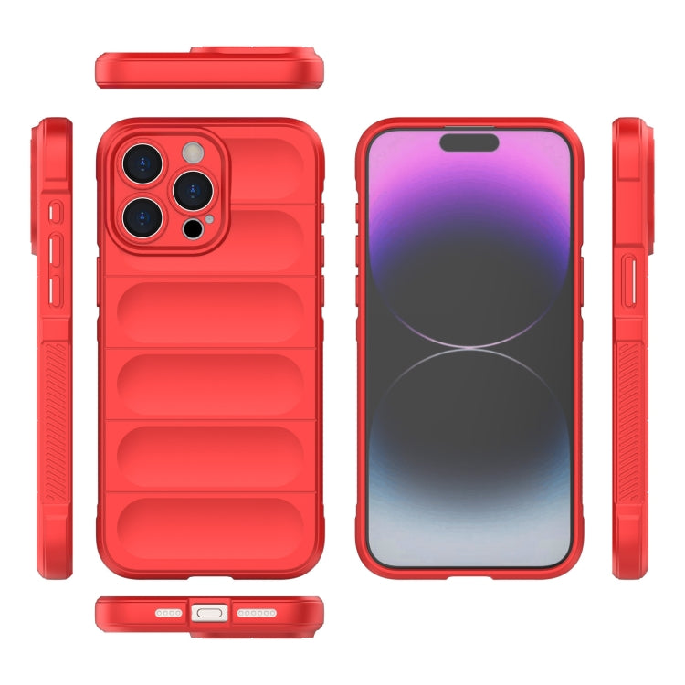 For iPhone 15 Pro Max Magic Shield TPU + Flannel Phone Case(Light Blue) - HoMEdemic™ 