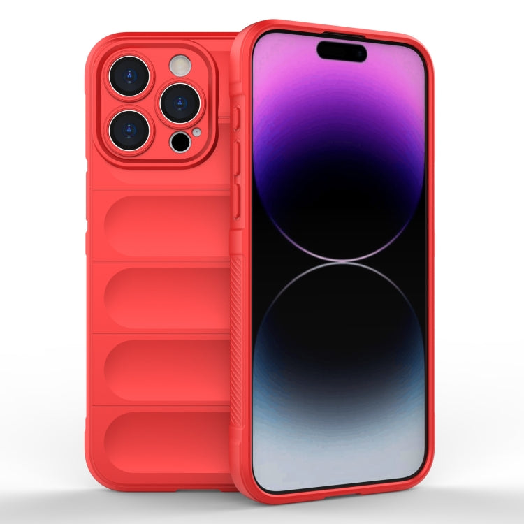 For iPhone 15 Pro Max Magic Shield TPU + Flannel Phone Case(Red) - HoMEdemic™ 