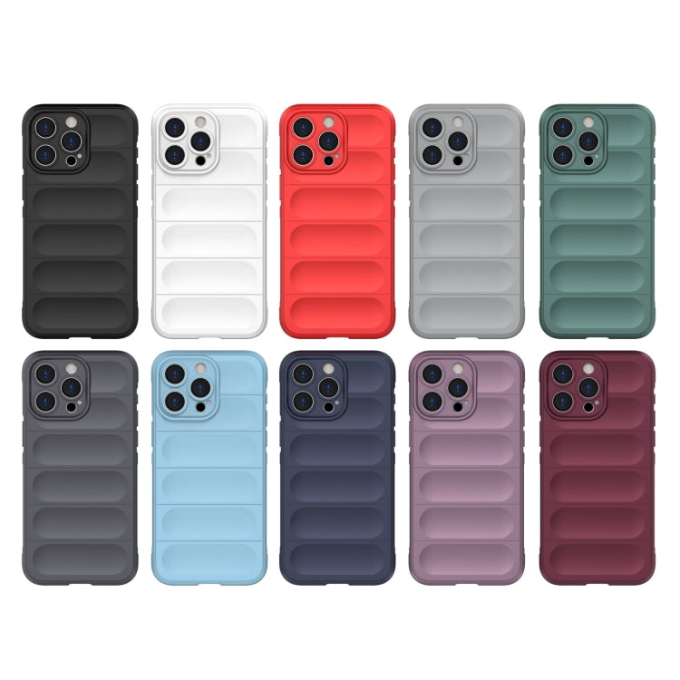 For iPhone 15 Pro Max Magic Shield TPU + Flannel Phone Case(Red) - HoMEdemic™ 