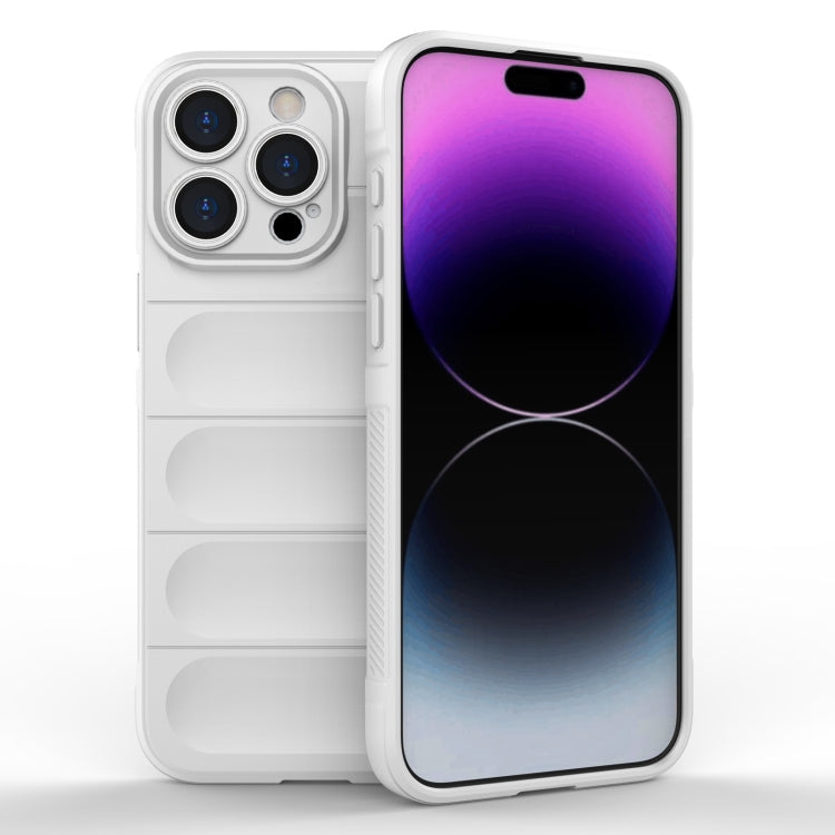 For iPhone 15 Pro Max Magic Shield TPU + Flannel Phone Case(White) - HoMEdemic™ 