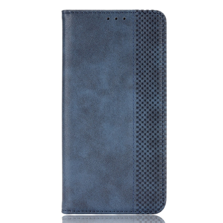 For iPhone 15 Pro Max Magnetic Buckle Retro Texture Leather Phone Case(Blue) - HoMEdemic™ 