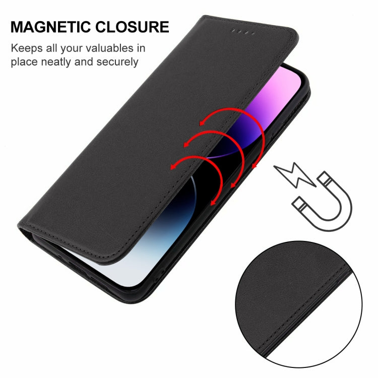 For iPhone 15 Pro Max Magnetic Closure Leather Phone Case(Black) - HoMEdemic™ 