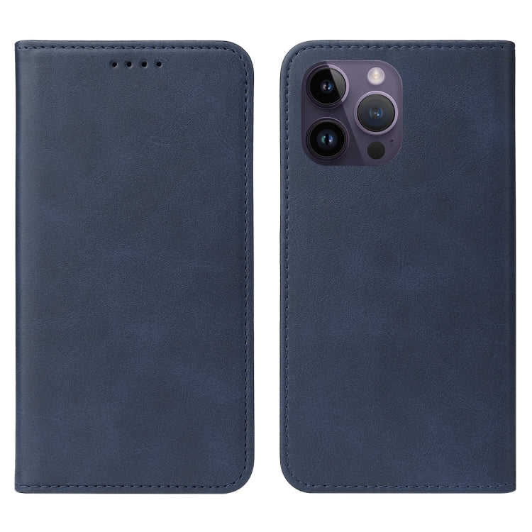 For iPhone 15 Pro Max Magnetic Closure Leather Phone Case(Blue) - HoMEdemic™ 