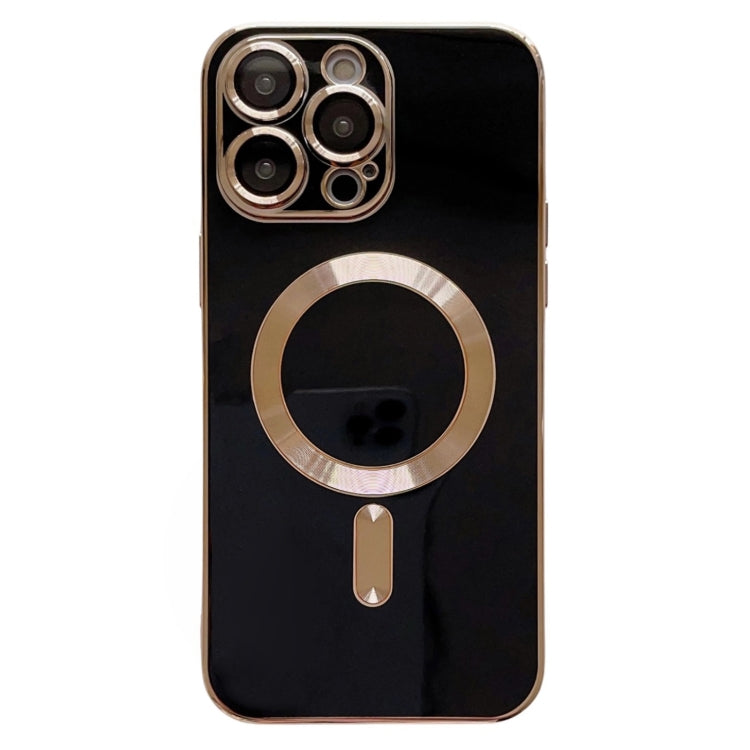 For iPhone 15 Pro Max Magsafe Plating TPU Phone Case with Lens Film(Black) - HoMEdemic™ 