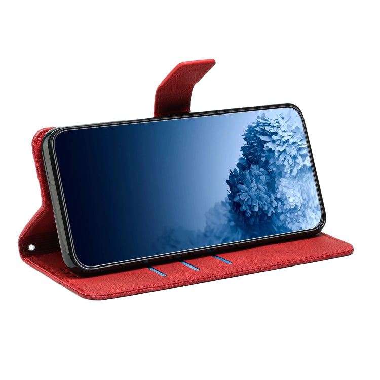 For iPhone 15 Pro Max Mandala Embossed Flip Leather Phone Case(Red) - HoMEdemic™ 