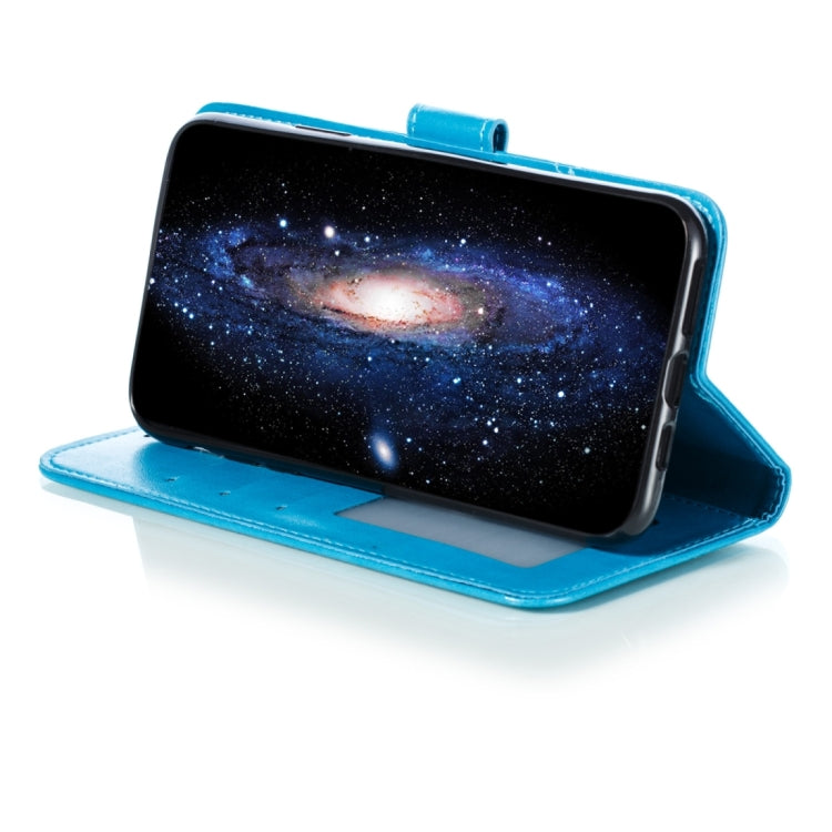 For iPhone 15 Pro Max Mandala Embossing Pattern Horizontal Flip Leather Phone Case(Blue) - HoMEdemic™ 
