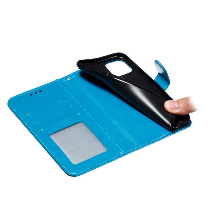 For iPhone 15 Pro Max Mandala Embossing Pattern Horizontal Flip Leather Phone Case(Blue) - HoMEdemic™ 