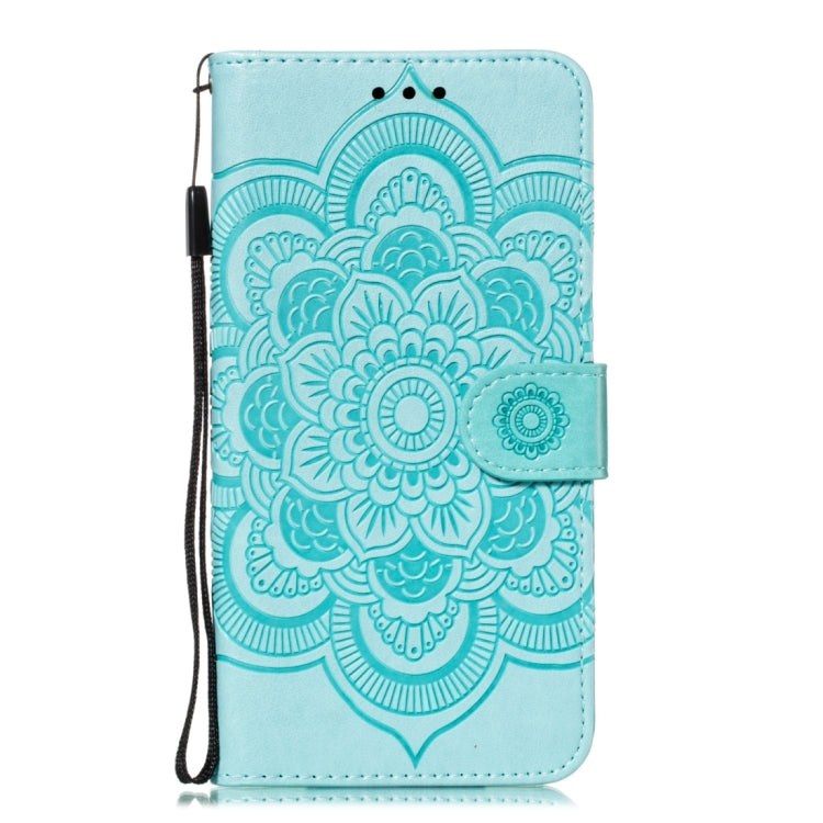 For iPhone 15 Pro Max Mandala Embossing Pattern Horizontal Flip Leather Phone Case(Green) - HoMEdemic™ 