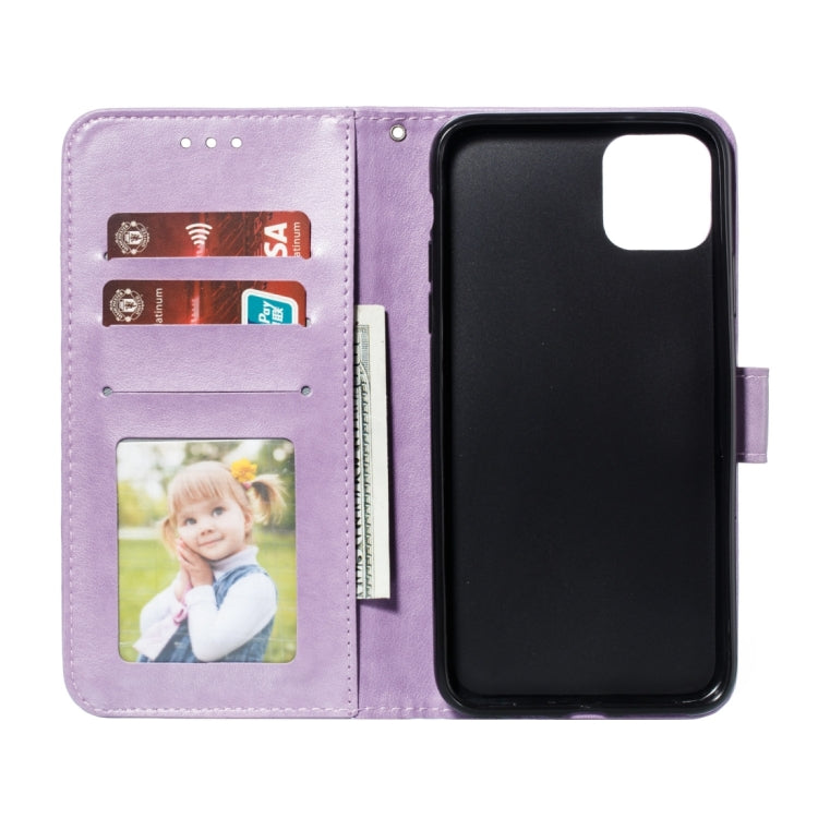 For iPhone 15 Pro Max Mandala Embossing Pattern Horizontal Flip Leather Phone Case(Purple) - HoMEdemic™ 