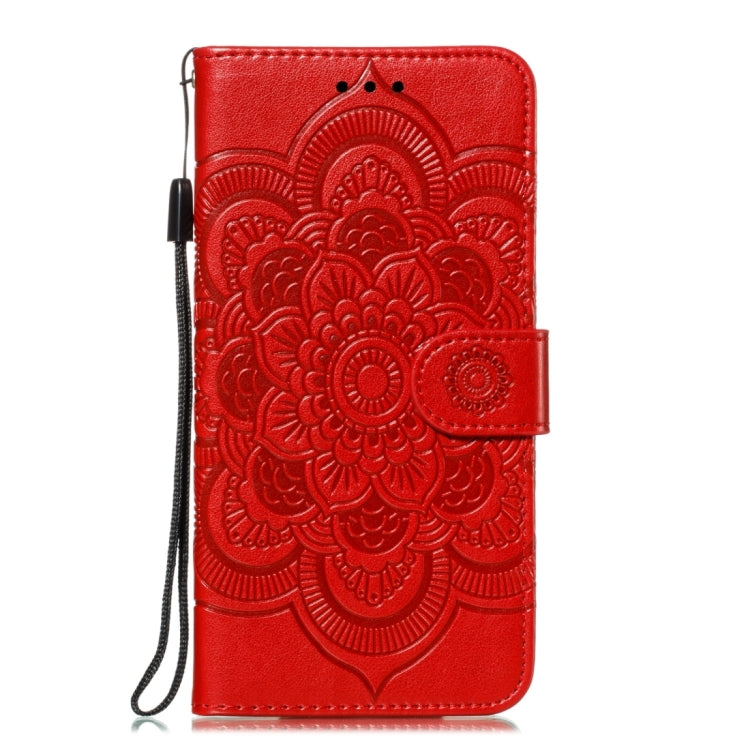 For iPhone 15 Pro Max Mandala Embossing Pattern Horizontal Flip Leather Phone Case(Red) - HoMEdemic™ 