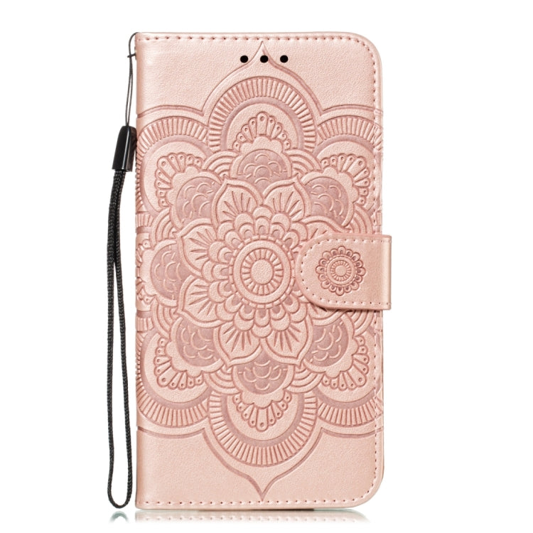 For iPhone 15 Pro Max Mandala Embossing Pattern Horizontal Flip Leather Phone Case(Rose Gold) - HoMEdemic™ 