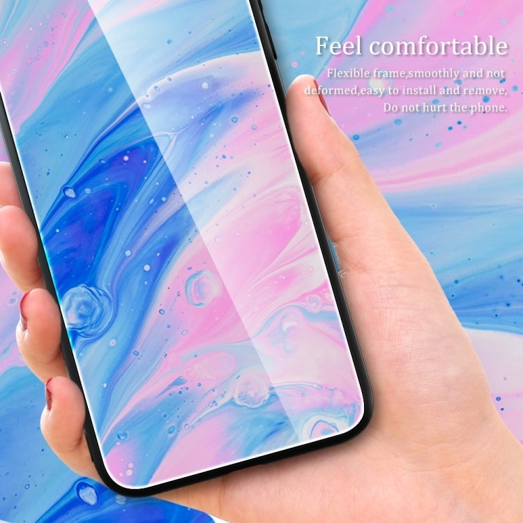 For iPhone 15 Pro Max Marble Pattern Glass Protective Phone Case(Ocean Waves) - HoMEdemic™ 