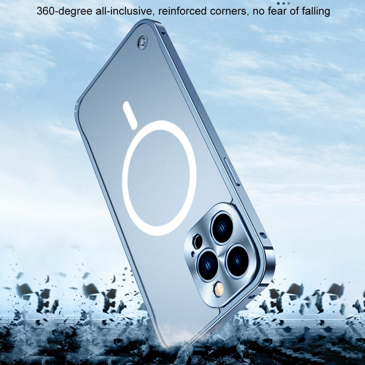 For iPhone 15 Pro Max Metal Frame Frosted PC Shockproof MagSafe Case(Black) - HoMEdemic™ 