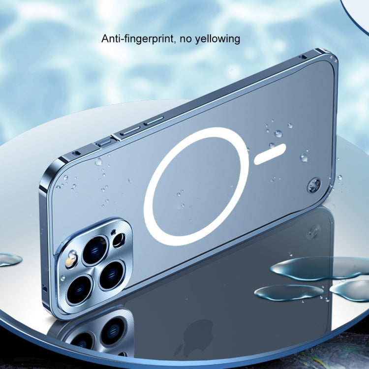 For iPhone 15 Pro Max Metal Frame Frosted PC Shockproof MagSafe Case(Black) - HoMEdemic™ 