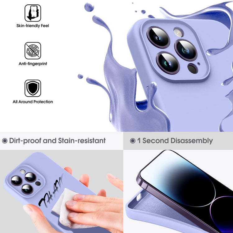 For iPhone 15 Pro Max Microfiber Liquid Silicone Shockproof Phone Case(Purple) - HoMEdemic™ 