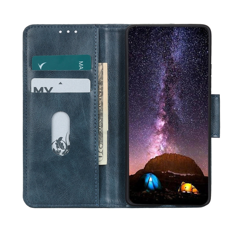 For iPhone 15 Pro Max Mirren Crazy Horse Texture Horizontal Flip Leather Phone Case(Blue) - HoMEdemic™ 