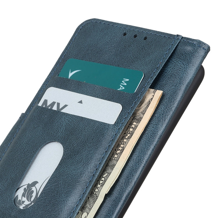 For iPhone 15 Pro Max Mirren Crazy Horse Texture Horizontal Flip Leather Phone Case(Blue) - HoMEdemic™ 