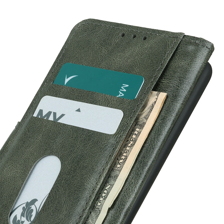 For iPhone 15 Pro Max Mirren Crazy Horse Texture Horizontal Flip Leather Phone Case(Dark Green) - HoMEdemic™ 