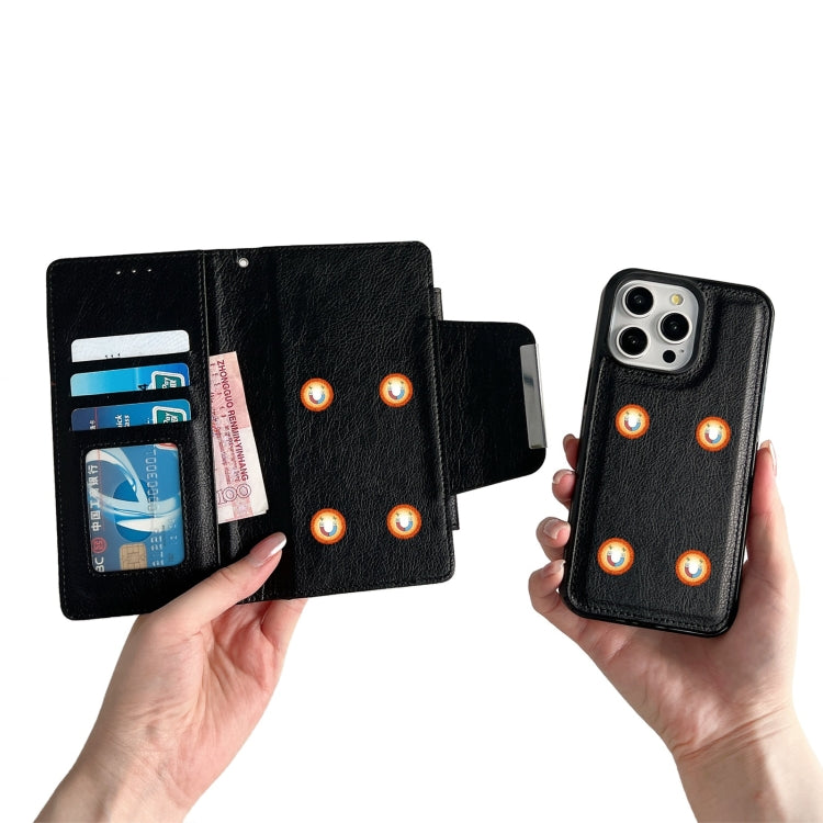 For iPhone 15 Pro Max Multifunctional 7-Cards Wallet Leather Phone Case(Black) - HoMEdemic™ 
