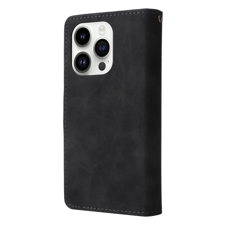 For iPhone 15 Pro Max Multifunctional Multi-Card Wallet Phone Leather Case(Black) - HoMEdemic™ 