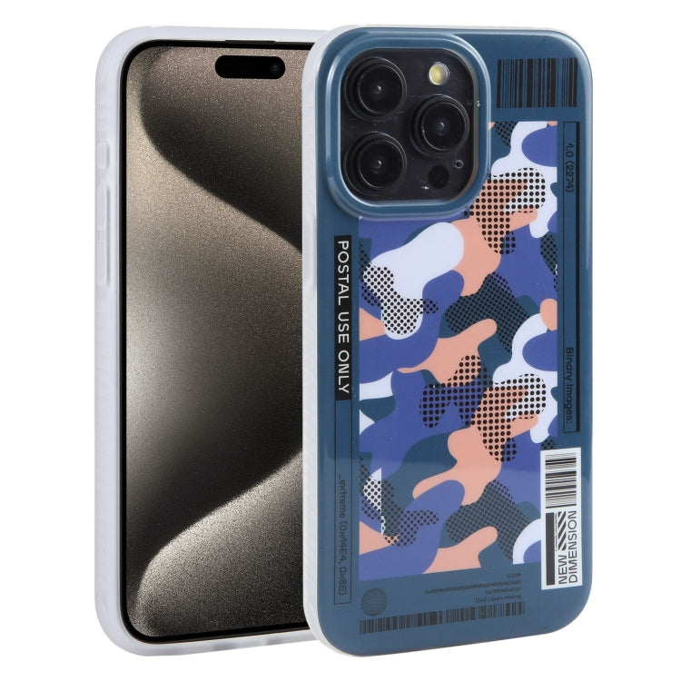 For iPhone 15 Pro Max Mutural Billboard Series Phone Case(Dark Blue) - HoMEdemic™ 
