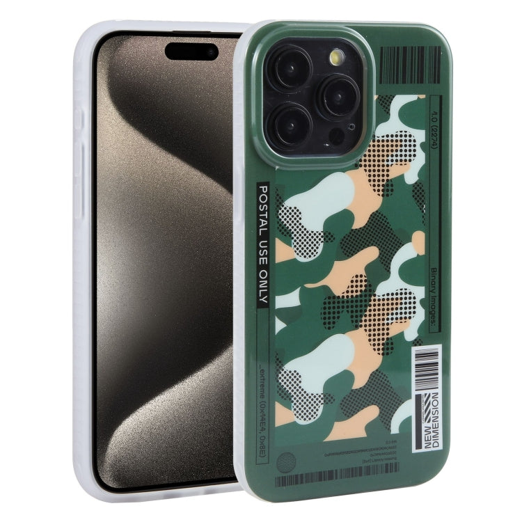 For iPhone 15 Pro Max Mutural Billboard Series Phone Case(Green) - HoMEdemic™ 
