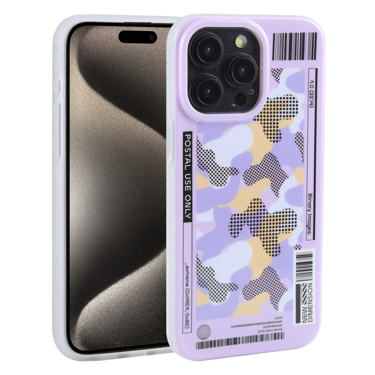For iPhone 15 Pro Max Mutural Billboard Series Phone Case(Purple) - HoMEdemic™ 