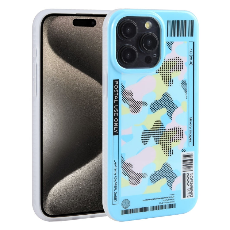 For iPhone 15 Pro Max Mutural Billboard Series Phone Case(Sky Blue) - HoMEdemic™ 