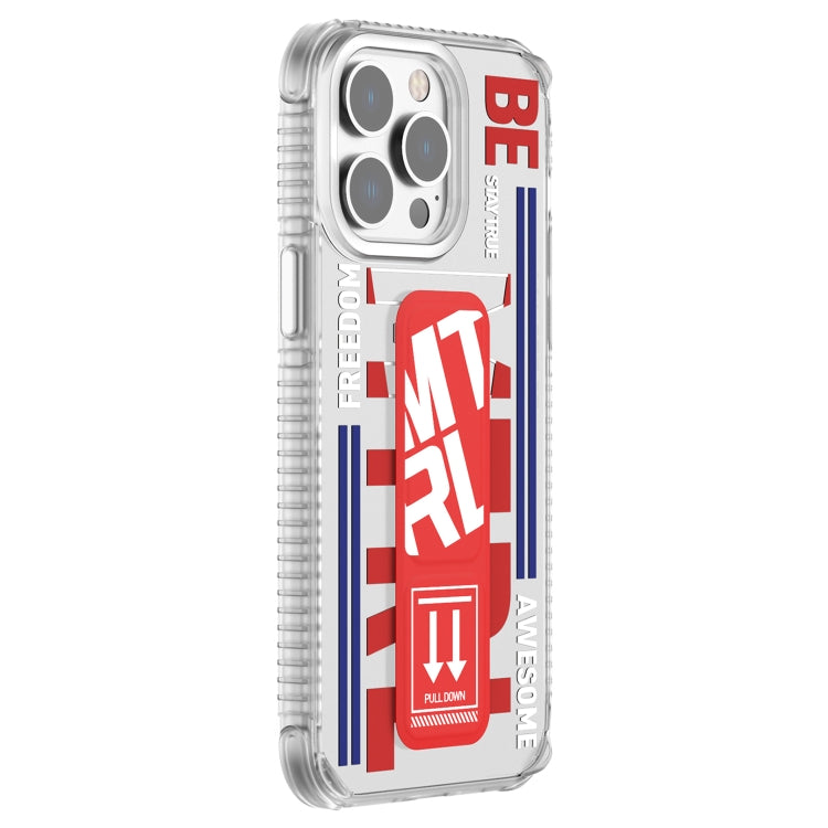 For iPhone 15 Pro Max Mutural Cyber Series TPU Phone Case with IML Stand(Red) - HoMEdemic™ 