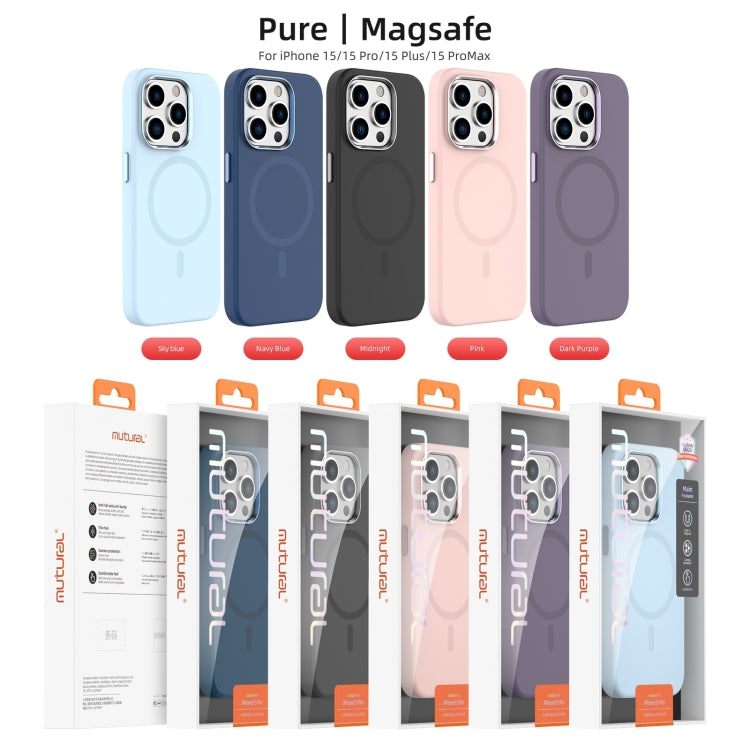For iPhone 15 Pro Max Mutural Karen Series Liquid Silicone Magsafe Phone Case(Midnight) - HoMEdemic™ 