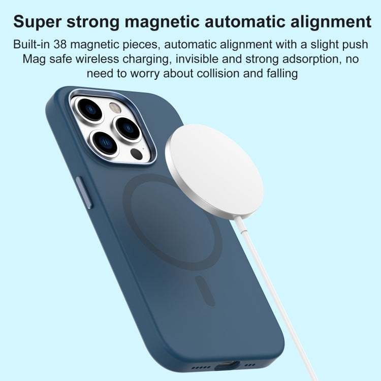 For iPhone 15 Pro Max Mutural Karen Series Liquid Silicone Magsafe Phone Case(Midnight) - HoMEdemic™ 