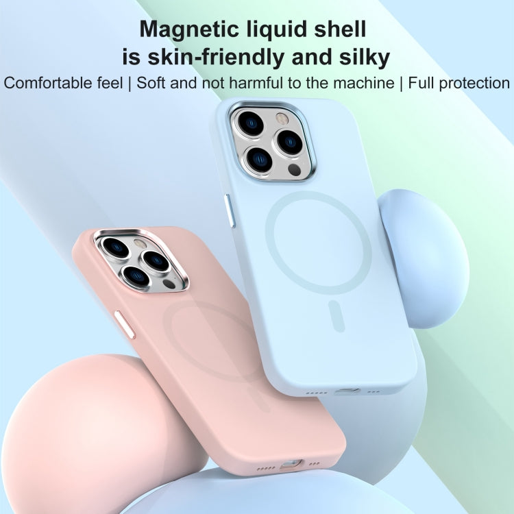 For iPhone 15 Pro Max Mutural Karen Series Liquid Silicone Magsafe Phone Case(Navy Blue) - HoMEdemic™ 