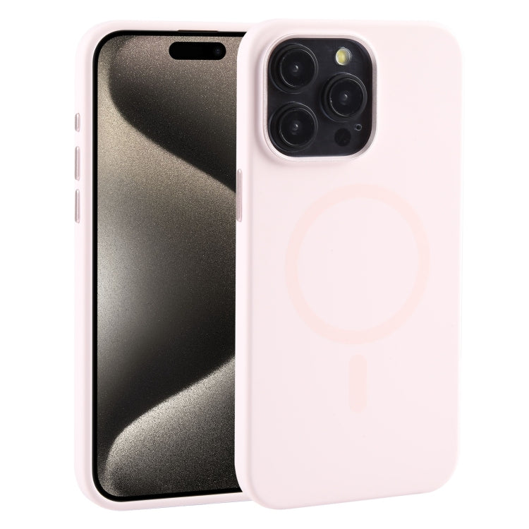 For iPhone 15 Pro Max Mutural Karen Series Liquid Silicone Magsafe Phone Case(Pink) - HoMEdemic™ 