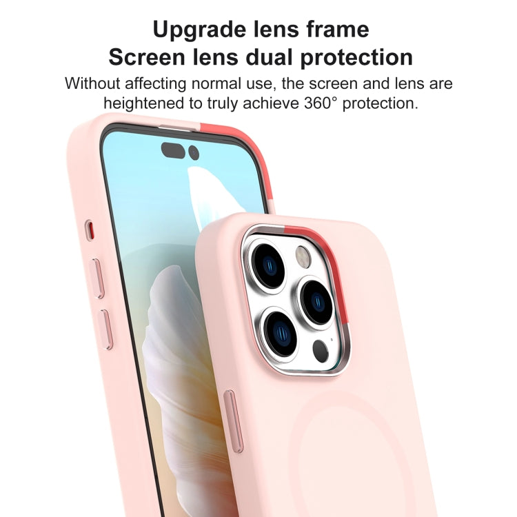 For iPhone 15 Pro Max Mutural Karen Series Liquid Silicone Magsafe Phone Case(Pink) - HoMEdemic™ 