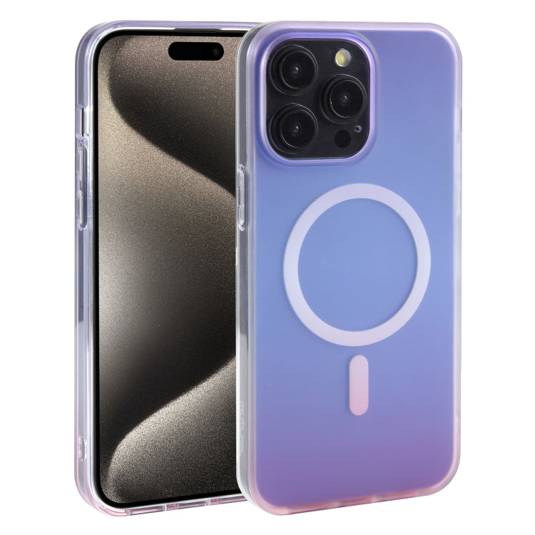 For iPhone 15 Pro Max Mutural MagSafe Magnetic Gradient Phone Case(Purple) - HoMEdemic™ 